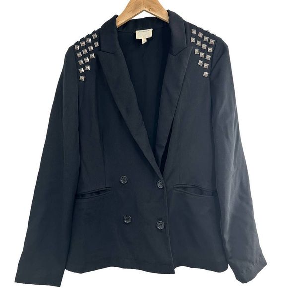 Silence + Noise Black Studded‎ Blazer Medium - Picture 1 of 11